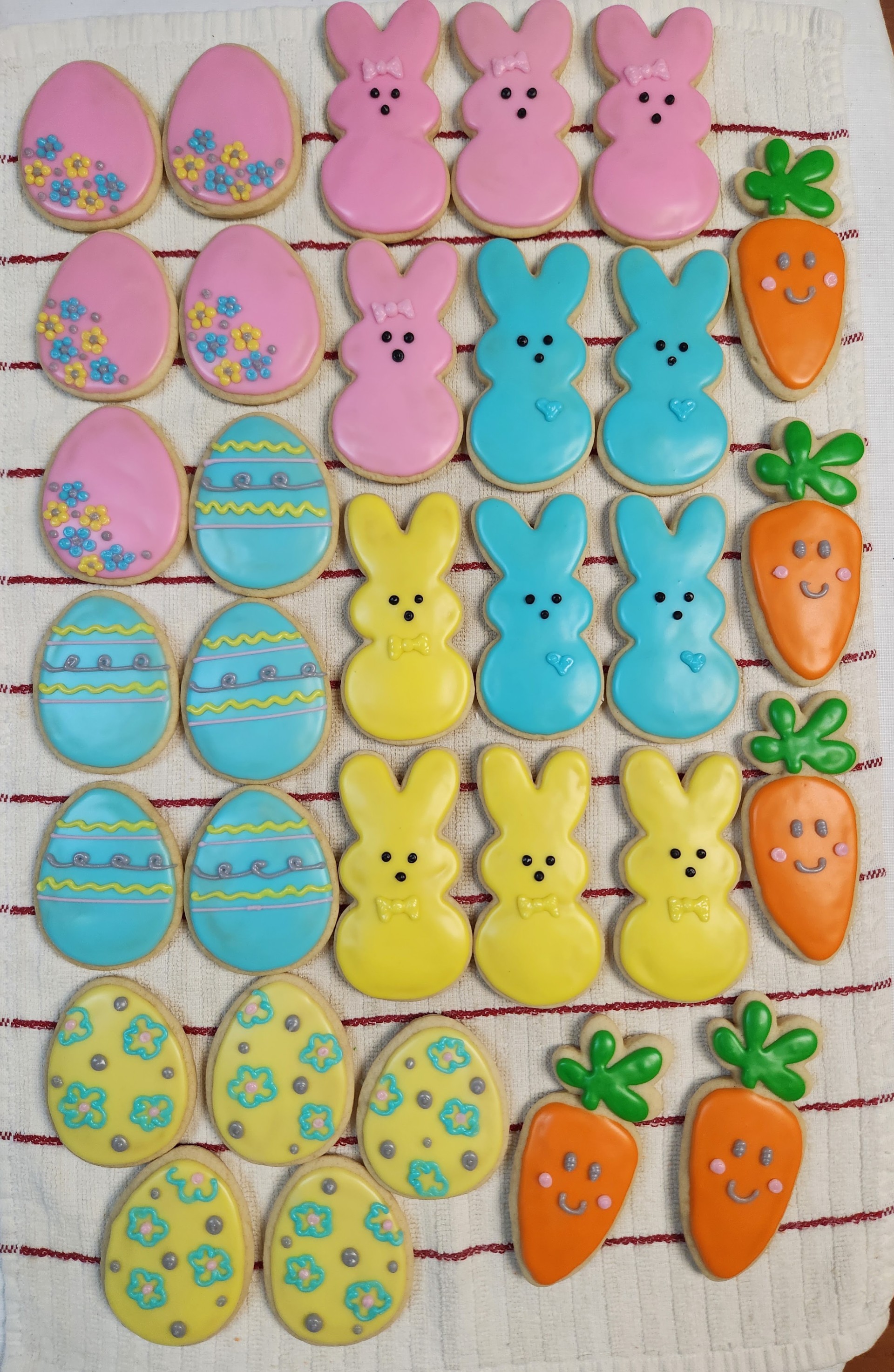 Seasonal Easter decorated cookies
